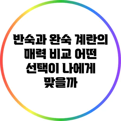 반숙과 완숙 계란의 매력 비교: 어떤 선택이 나에게 맞을까?