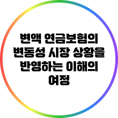 변액 연금보험의 변동성: 시장 상황을 반영하는 이해의 여정