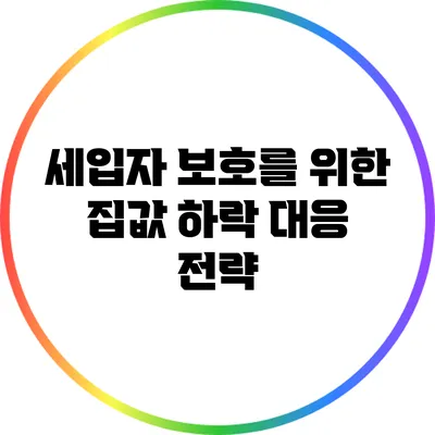 세입자 보호를 위한 집값 하락 대응 전략