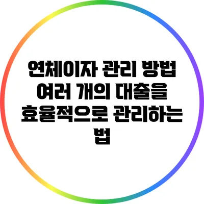 연체이자 관리 방법: 여러 개의 대출을 효율적으로 관리하는 법