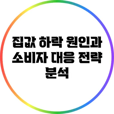 집값 하락 원인과 소비자 대응 전략 분석