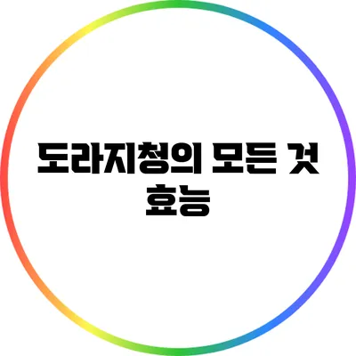 도라지청의 모든 것: 효능