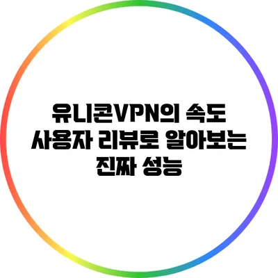 유니콘VPN의 속도: 사용자 리뷰로 알아보는 진짜 성능