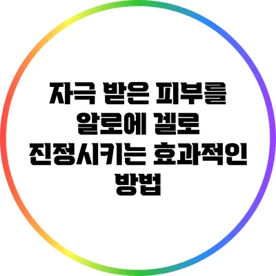 자극 받은 피부를 알로에 겔로 진정시키는 효과적인 방법